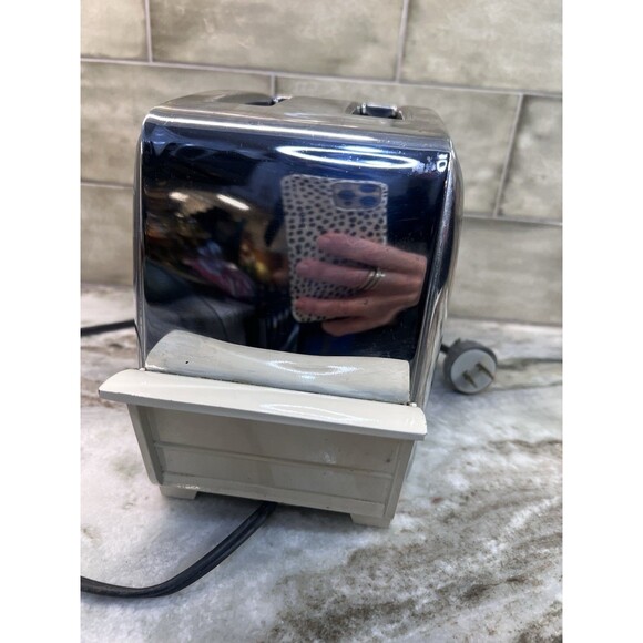 Vintage Grants Automatic Pop Up Toaster 90571A Works Cream White Chrome Design - Picture 7 of 12